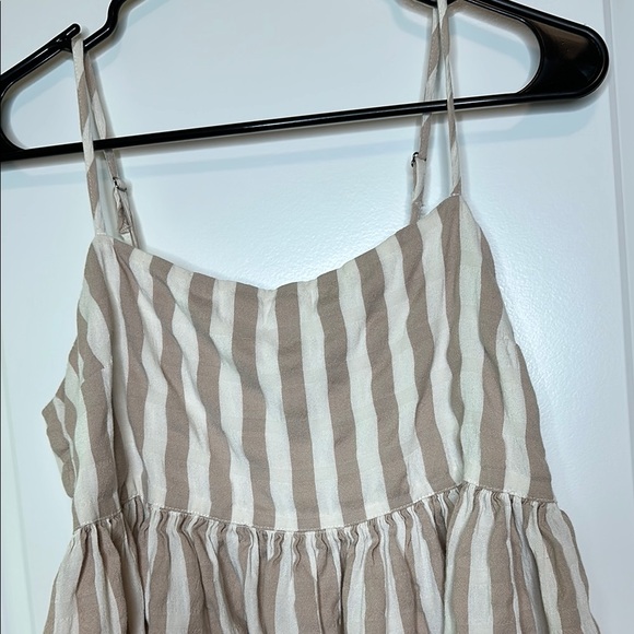 Lucky Brand Striped Tan and White Women's dress - Picture 9 of 10